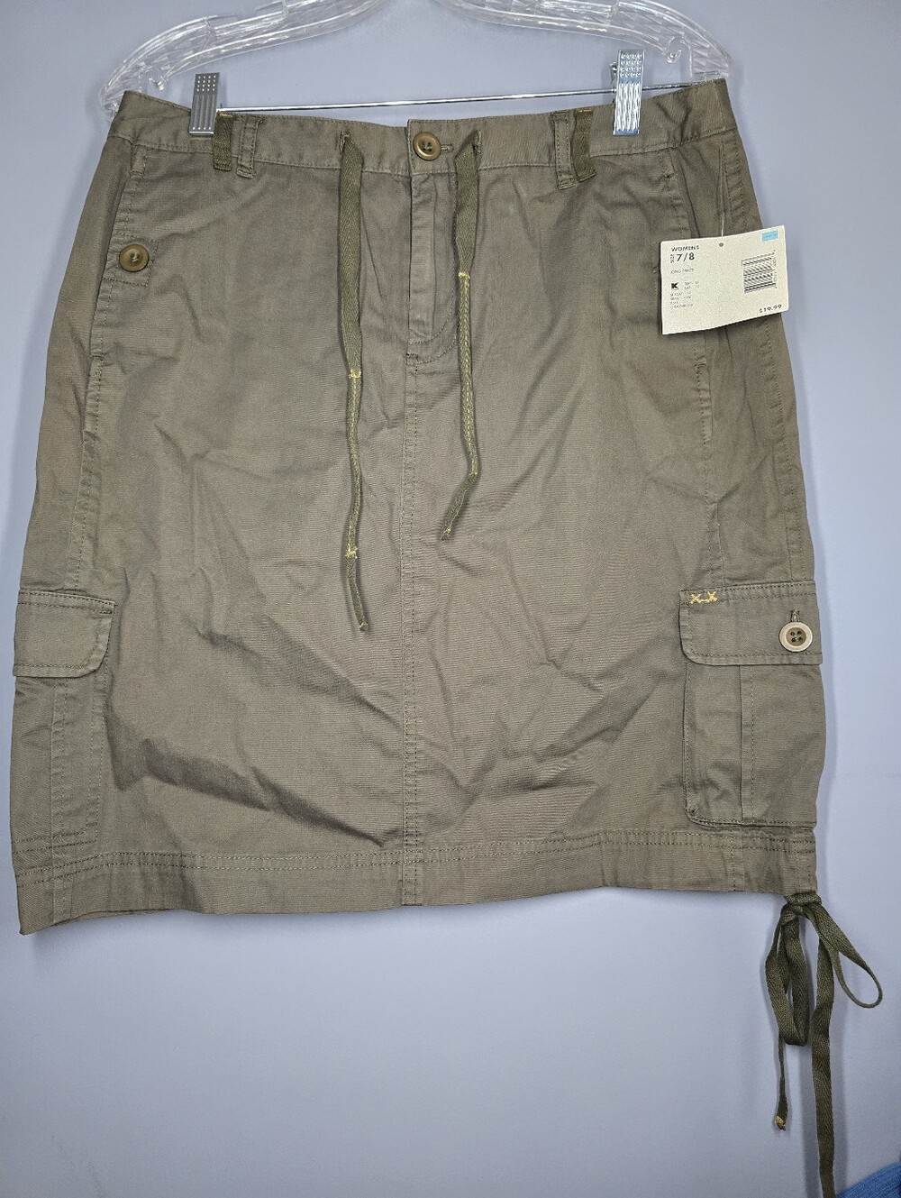 NEW Vintage/Y2K K-Mart Route 66 Cargo Skirt-Womens LARGE-Army Green-Rt66-Retro